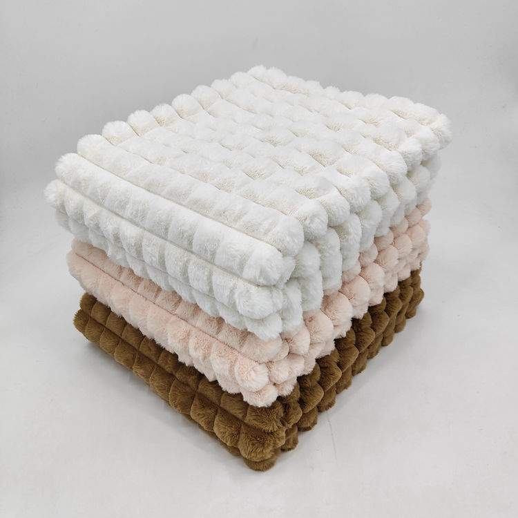 Home Decoration Soft Cozy Faux Rabbit Fur Winter Blanket